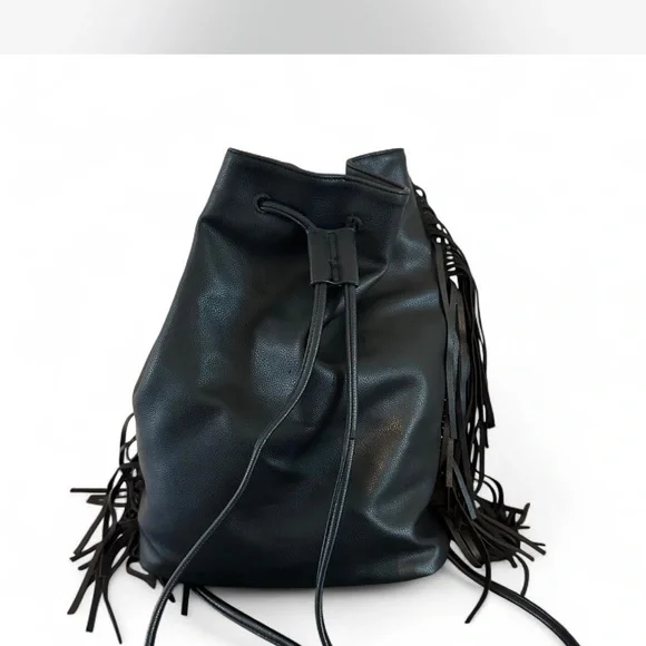 Victoria's Secret Black Backpack with Fringe - Picture 2 of 8